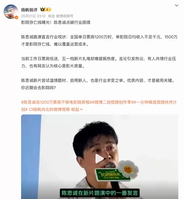 2026五一档18部电影5部撤档，陈思诚称1500万为影院存亡线 - 细节速览